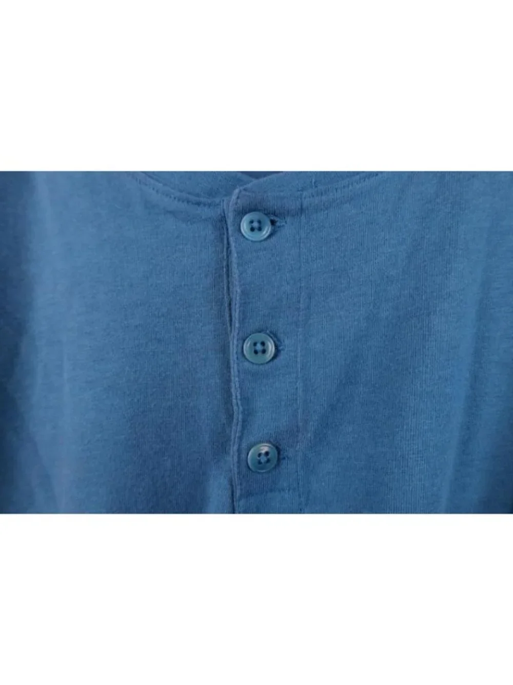 The North Face Mens Size 2XL XXL Faded Knit Short Sleeve Henley T-Shirt Blue